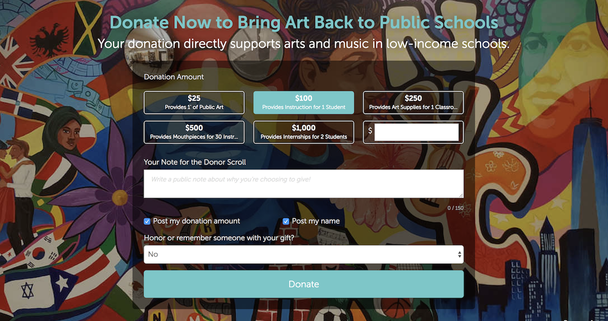 Thrive donate banner