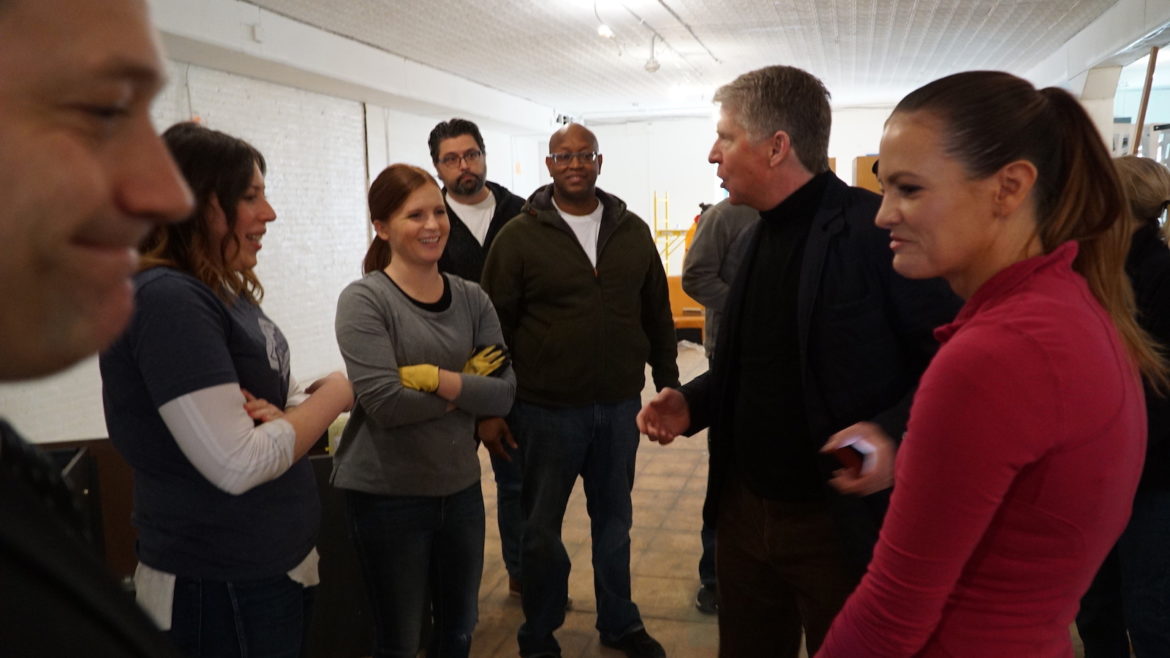 Vance volunteers working with Thrive