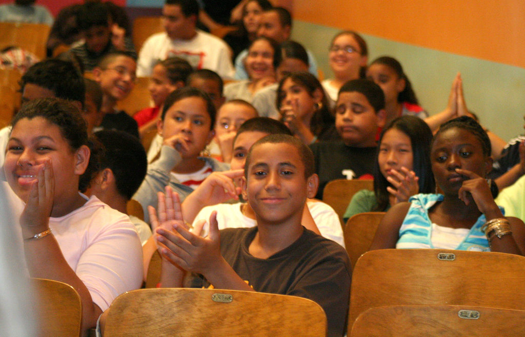 kids clapping to speech