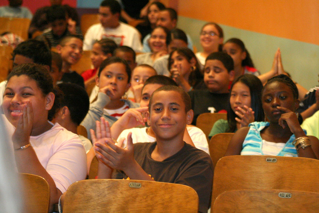 kids clapping to speech