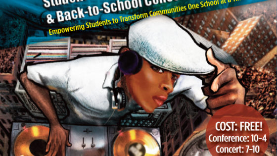 student leadership conference and back-to-school concert poster