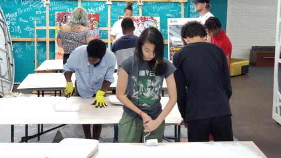 teens getting painting ready