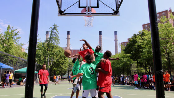 layup at basketball tournament