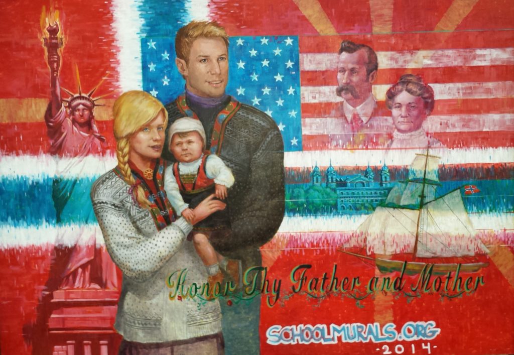 "Honor Thy Father and Mother" School Mural
