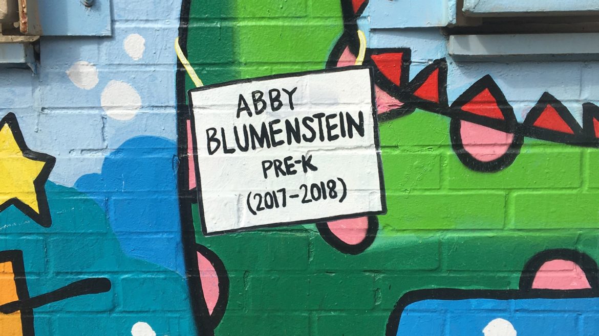 Abby Blumenstein Pre-K on mural