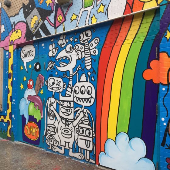 imaginative mural drawings