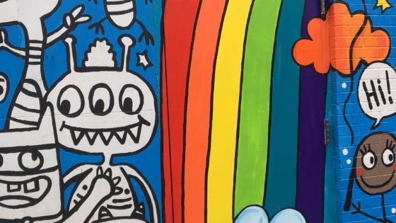 rainbow mural
