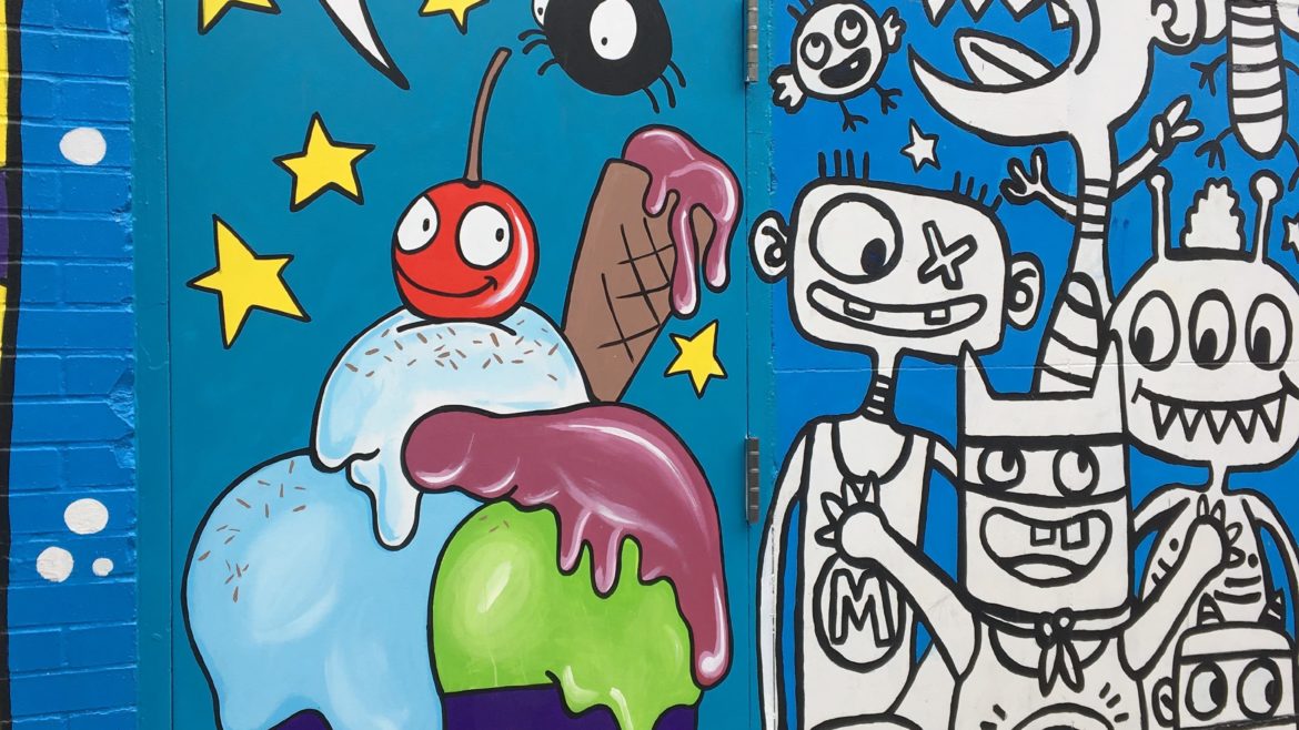"Sweet" ice cream mural
