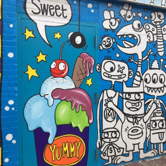 "Sweet" ice cream mural